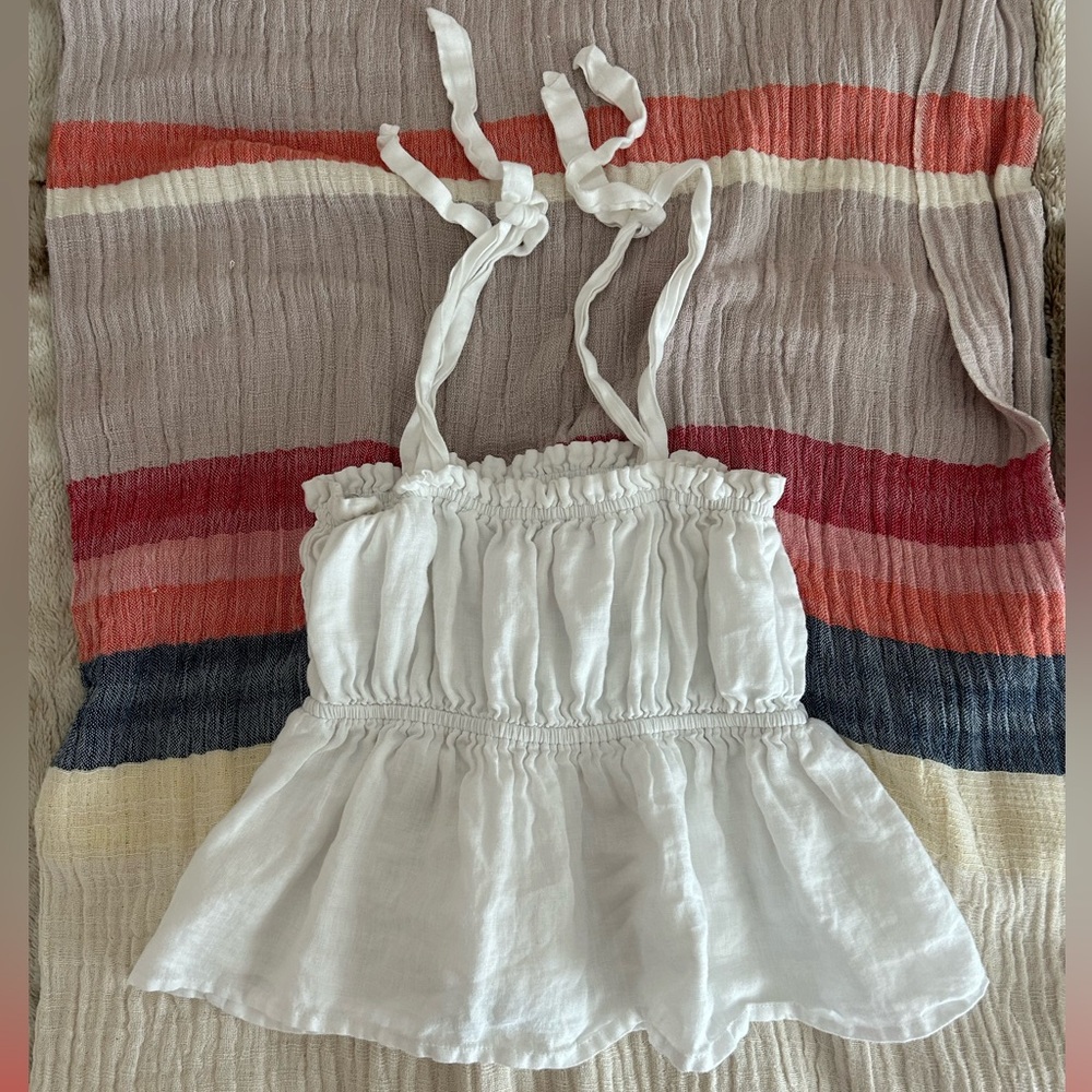 White flowy tank top